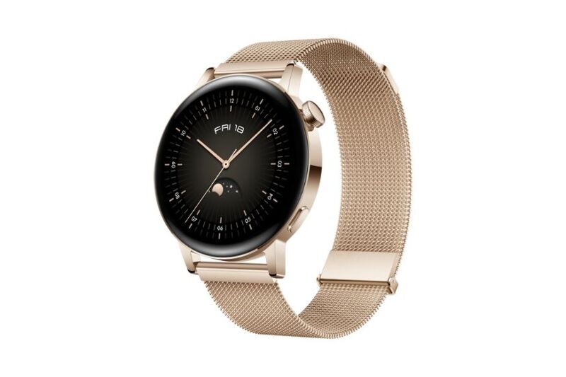 Man sieht die Huawei Watch GT 3 in der 42 mm Version.